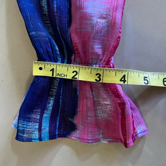 INC Womens Blouse Long Sleeve Off-The-Shoulder Tie Dye Top Shirt Multi S $70 NWT - Picture 10 of 16